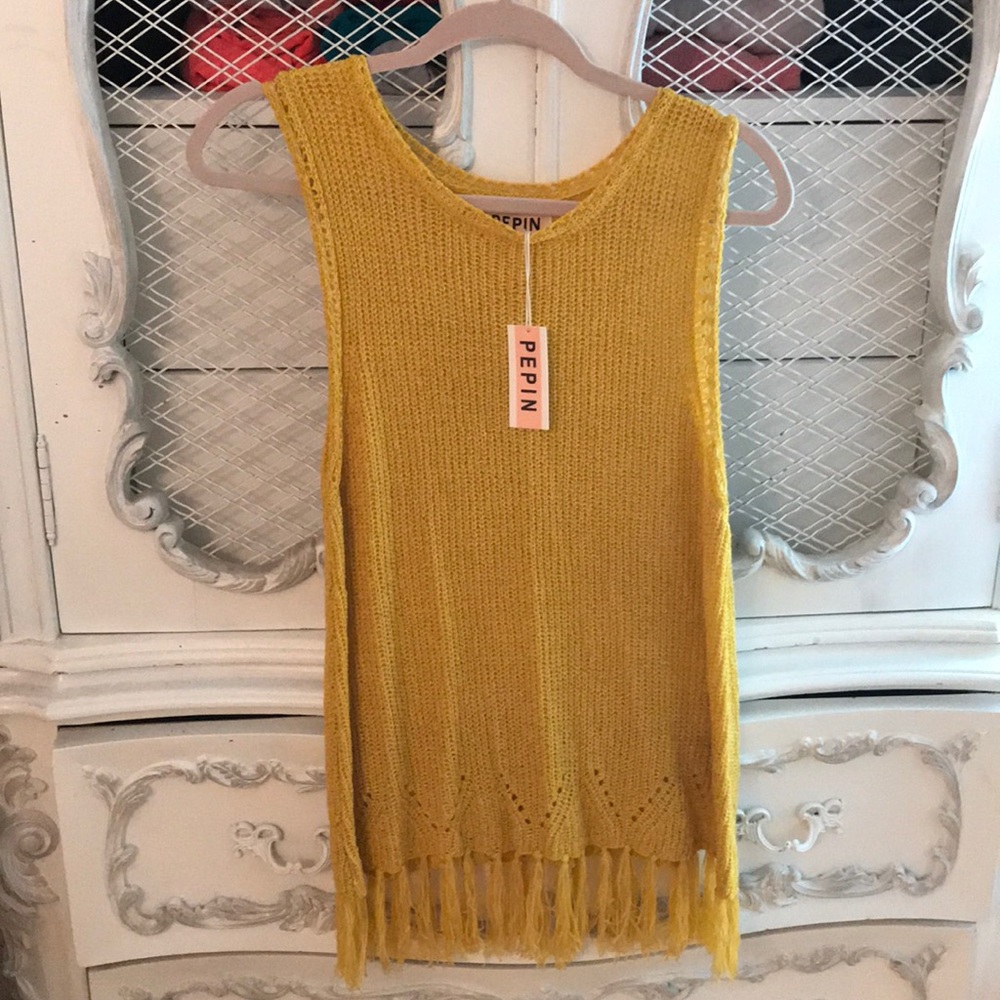 NWT Pepin/ Anthropologie knit boho tank